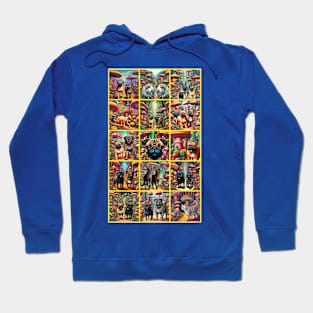 Psychedelic Pugs and Friends Hoodie